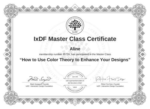 How to Use Color Theory to Enhance Your Designs certificate