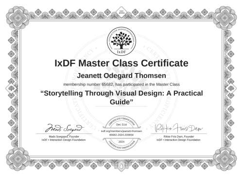 Storytelling Through Visual Design: A Practical Guide certificate