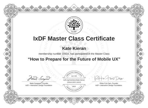 How to Prepare for the Future of Mobile UX certificate