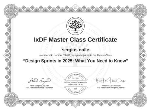 Design Sprints in 2025: What You Need to Know certificate