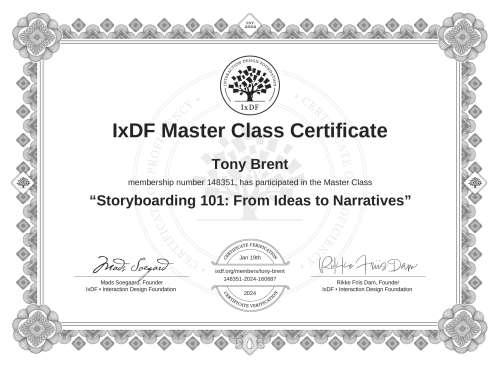 Storyboarding 101: From Ideas to Narratives certificate