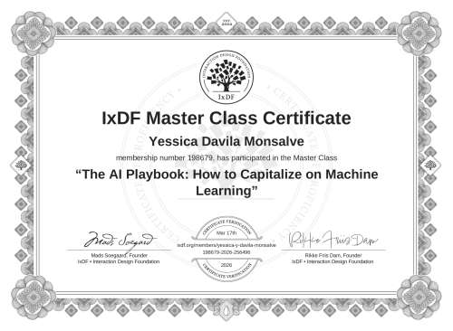 The AI Playbook: How to Capitalize on Machine Learning certificate