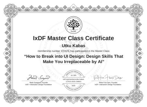 How to Break into UI Design: Design Skills That Make You Irreplaceable by AI certificate