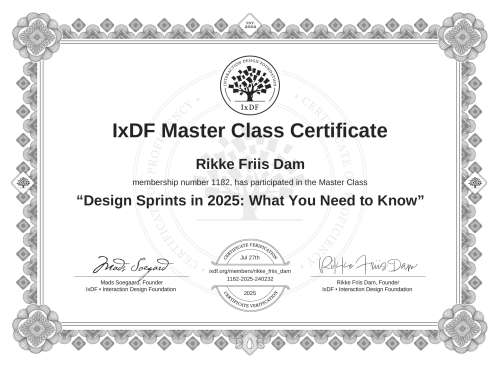 Design Sprints in 2025: What You Need to Know certificate
