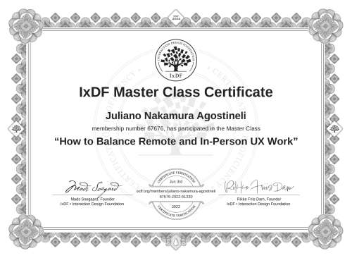 How to Balance Remote and In-Person UX Work certificate