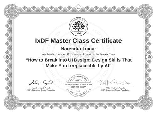 How to Break into UI Design: Design Skills That Make You Irreplaceable by AI certificate
