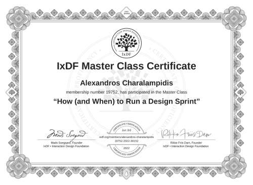 How (and When) to Run a Design Sprint certificate