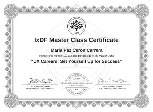 UX Careers: Set Yourself Up for Success certificate