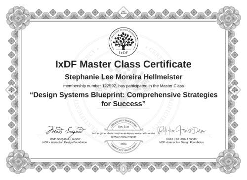 Design Systems Blueprint: Comprehensive Strategies for Success certificate