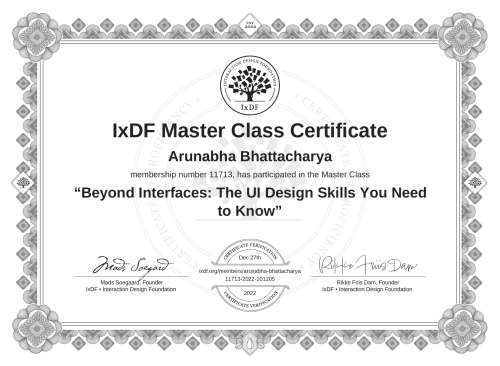 Beyond Interfaces: The UI Design Skills You Need to Know certificate