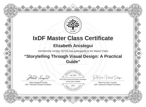 Storytelling Through Visual Design: A Practical Guide certificate