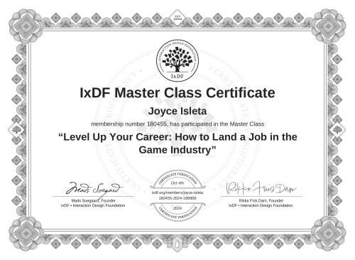 Level Up Your Career: How to Land a Job in the Game Industry certificate
