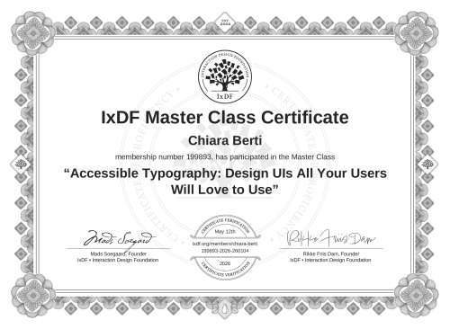 Accessible Typography: Design UIs All Your Users Will Love to Use certificate