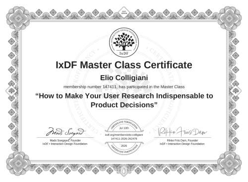 How to Make Your User Research Indispensable to Product Decisions certificate