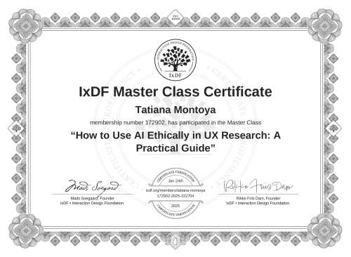 How to Use AI Ethically in UX Research: A Practical Guide certificate