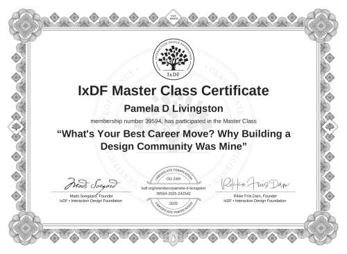 What's Your Best Career Move? Why Building a Design Community Was Mine certificate