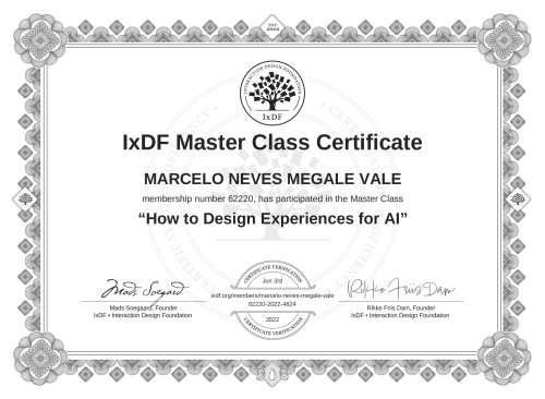 How to Design Experiences for AI certificate