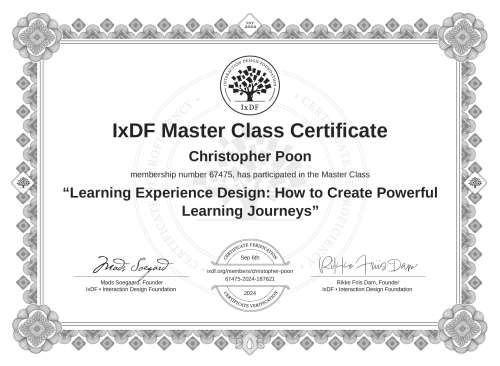 Learning Experience Design: How to Create Powerful Learning Journeys certificate