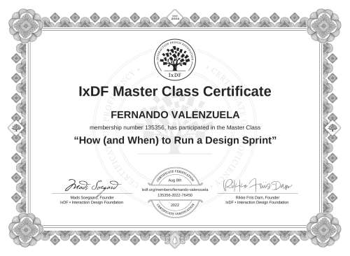 How (and When) to Run a Design Sprint certificate
