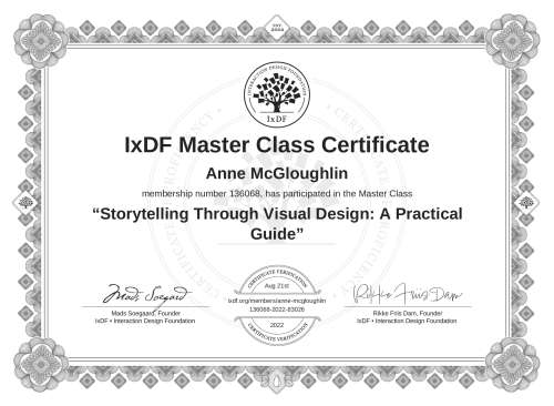 Storytelling Through Visual Design: A Practical Guide certificate