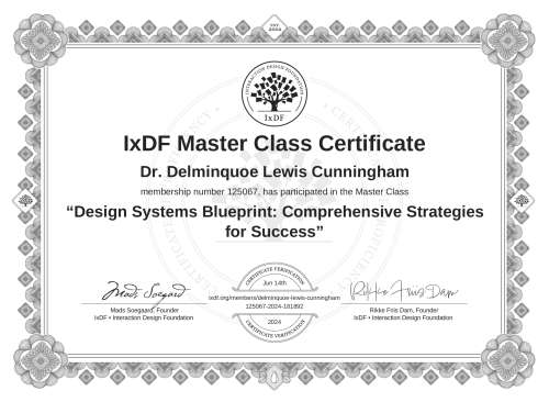 Design Systems Blueprint: Comprehensive Strategies for Success certificate