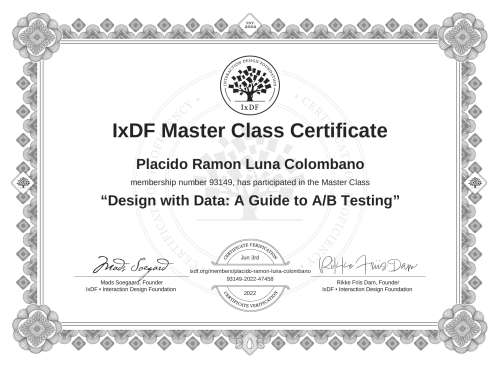 Design with Data: A Guide to A/B Testing certificate