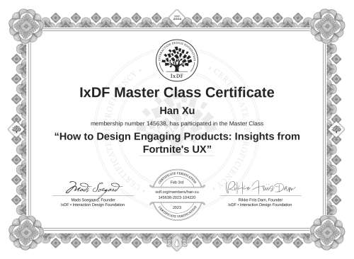 How to Design Engaging Products: Insights from Fortnite's UX certificate