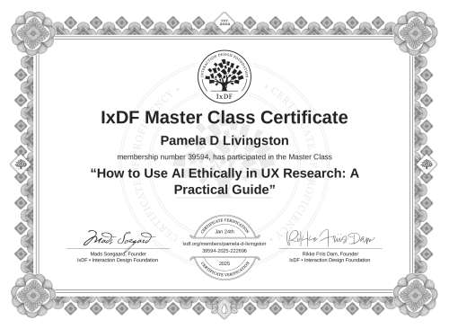 How to Use AI Ethically in UX Research: A Practical Guide certificate