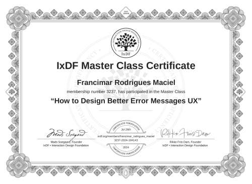 How to Design Better Error Messages UX certificate