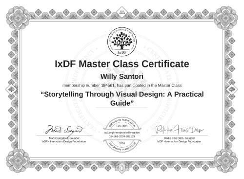 Storytelling Through Visual Design: A Practical Guide certificate