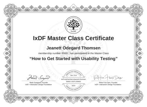 How to Get Started with Usability Testing certificate