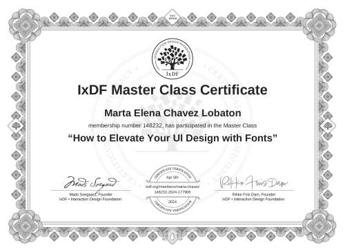 How to Elevate Your UI Design with Fonts certificate