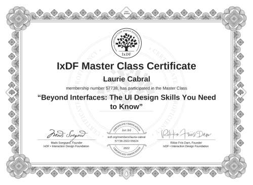 Beyond Interfaces: The UI Design Skills You Need to Know certificate