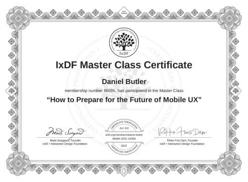 How to Prepare for the Future of Mobile UX certificate