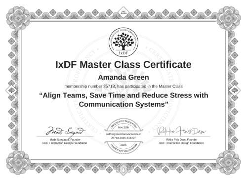 Align Teams, Save Time and Reduce Stress with Communication Systems certificate