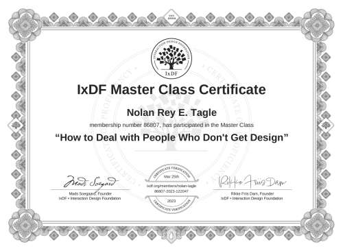 How to Deal with People Who Don't Get Design certificate