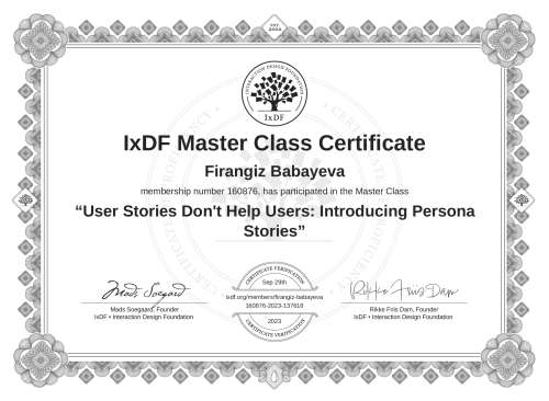 User Stories Don't Help Users: Introducing Persona Stories certificate