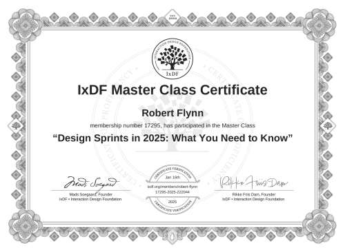 Design Sprints in 2025: What You Need to Know certificate