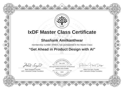 Get Ahead in Product Design with AI certificate