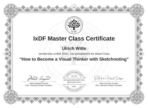 How to Become a Visual Thinker with Sketchnoting certificate