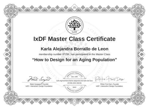 How to Design for an Aging Population certificate
