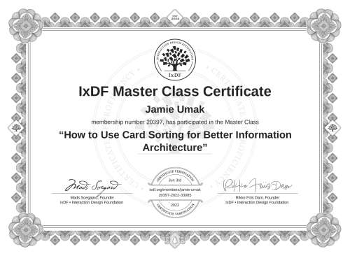 How to Use Card Sorting for Better Information Architecture certificate