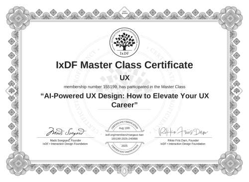 AI-Powered UX Design: How to Elevate Your UX Career certificate