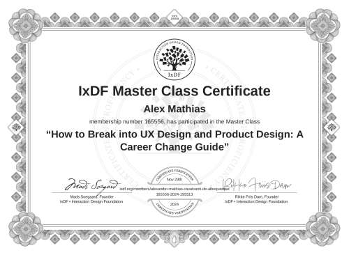 How to Break into UX Design and Product Design: A Career Change Guide certificate