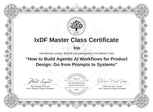 How to Build Agentic AI Workflows for Product Design: Go from Prompts to Systems certificate