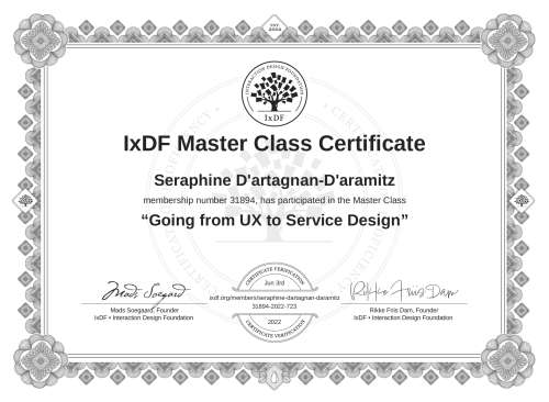 Going from UX to Service Design certificate