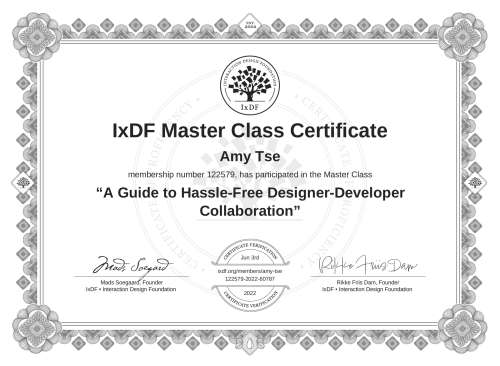 A Guide to Hassle-Free Designer-Developer Collaboration certificate