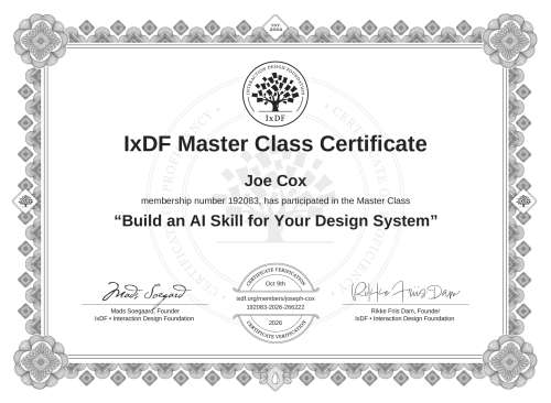 Build an AI Skill for Your Design System certificate