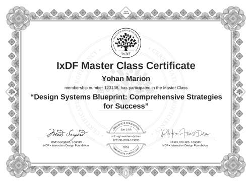 Design Systems Blueprint: Comprehensive Strategies for Success certificate