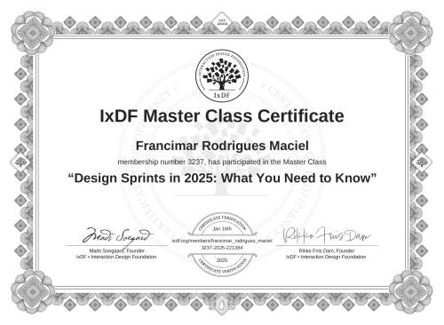 Design Sprints in 2025: What You Need to Know certificate
